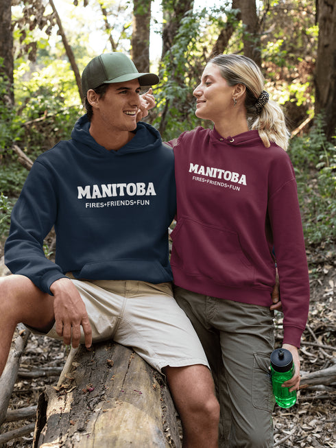 C & Win Sports Manitoba-Fires, Friends, Fun Hoodie (Double Sided) - C & Win Sports